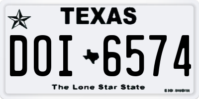 TX license plate DOI6574