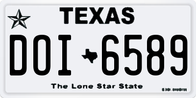 TX license plate DOI6589