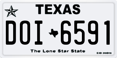 TX license plate DOI6591