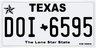 TX license plate DOI6595