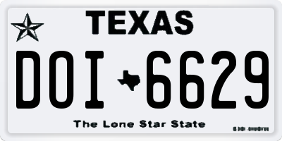 TX license plate DOI6629