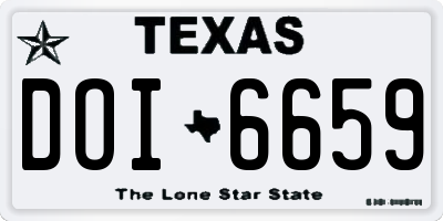 TX license plate DOI6659