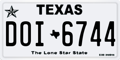 TX license plate DOI6744