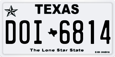 TX license plate DOI6814