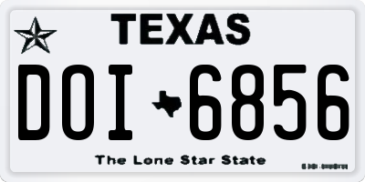 TX license plate DOI6856