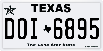 TX license plate DOI6895