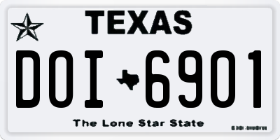 TX license plate DOI6901