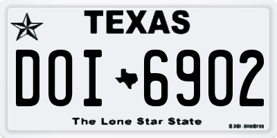 TX license plate DOI6902