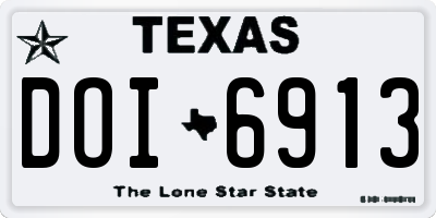 TX license plate DOI6913