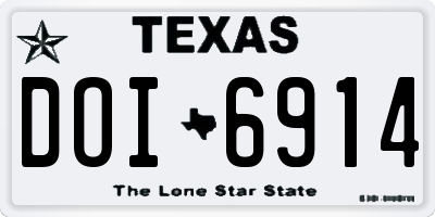 TX license plate DOI6914