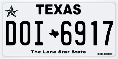 TX license plate DOI6917
