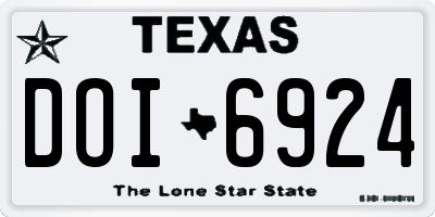 TX license plate DOI6924