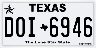 TX license plate DOI6946