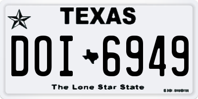 TX license plate DOI6949