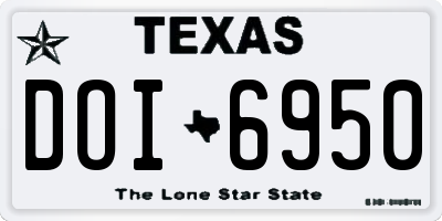 TX license plate DOI6950