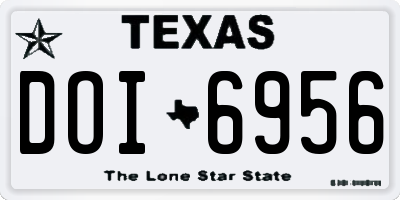 TX license plate DOI6956