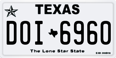 TX license plate DOI6960