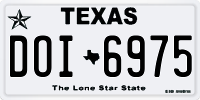 TX license plate DOI6975