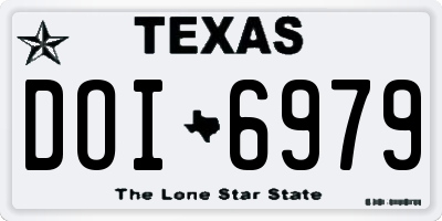TX license plate DOI6979