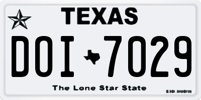 TX license plate DOI7029