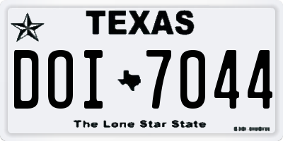 TX license plate DOI7044