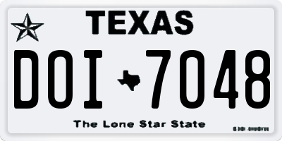 TX license plate DOI7048