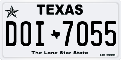 TX license plate DOI7055