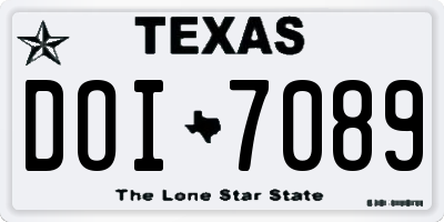 TX license plate DOI7089