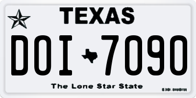 TX license plate DOI7090