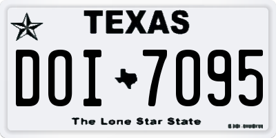 TX license plate DOI7095