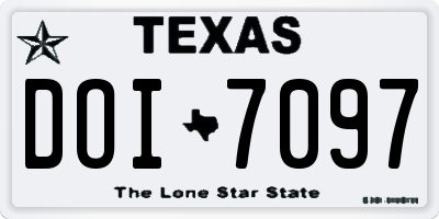 TX license plate DOI7097