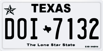 TX license plate DOI7132