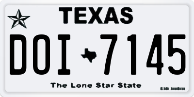 TX license plate DOI7145