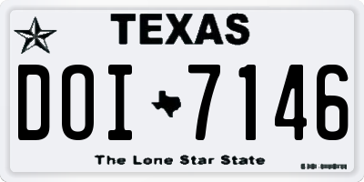 TX license plate DOI7146
