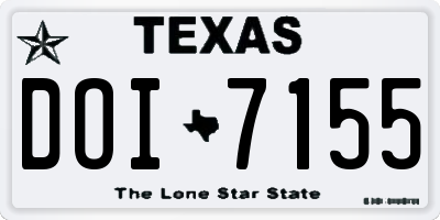TX license plate DOI7155