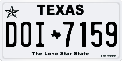 TX license plate DOI7159