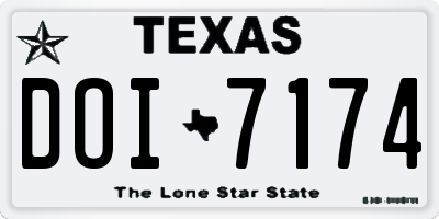TX license plate DOI7174