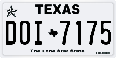 TX license plate DOI7175