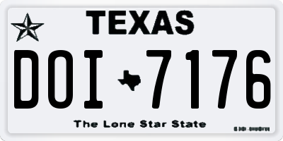 TX license plate DOI7176