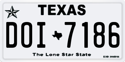 TX license plate DOI7186