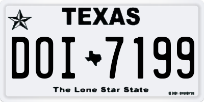 TX license plate DOI7199