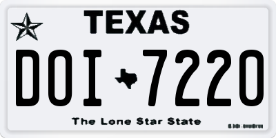 TX license plate DOI7220