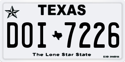 TX license plate DOI7226