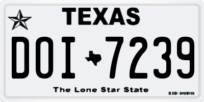 TX license plate DOI7239