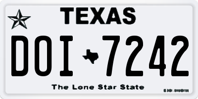 TX license plate DOI7242
