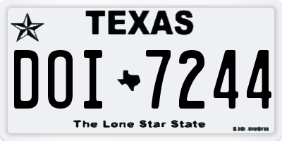 TX license plate DOI7244