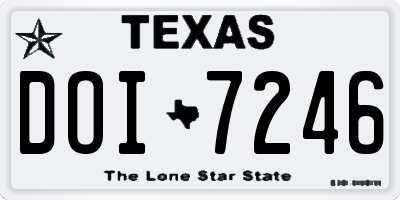 TX license plate DOI7246
