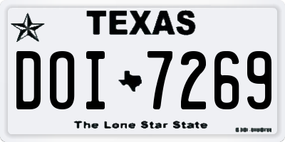 TX license plate DOI7269