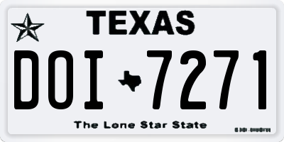 TX license plate DOI7271
