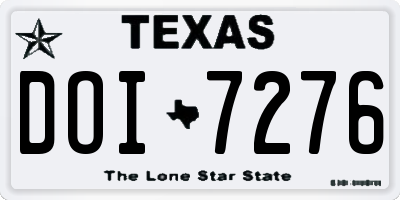 TX license plate DOI7276